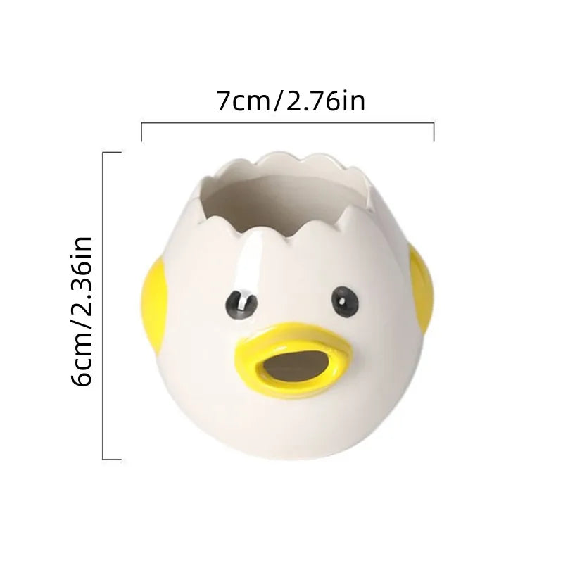 Egg White Separator Cartoon Shaped Ceramic Egg Yolk Separator Household Baking Tool Egg Liquid Filter