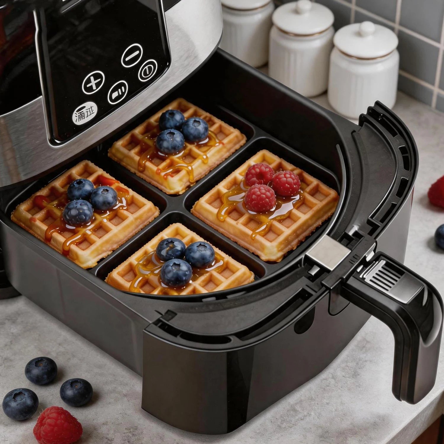 Silicone Air Fryer Waffle Molds Non Stick Liner Hot Air Fryer for Ninja AF300EU AF400EU AF451EU SL400EU AF500DE Baking  Philips