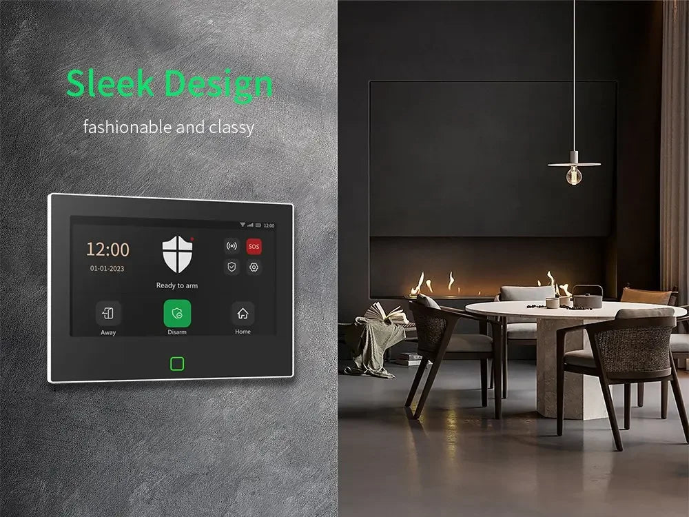 500m Transmission Distance 7 Inch GSM LoRa Staniot Version Security Alarm System Tuya WiFi 4G Smart Home Burglar Alarm Kit Home