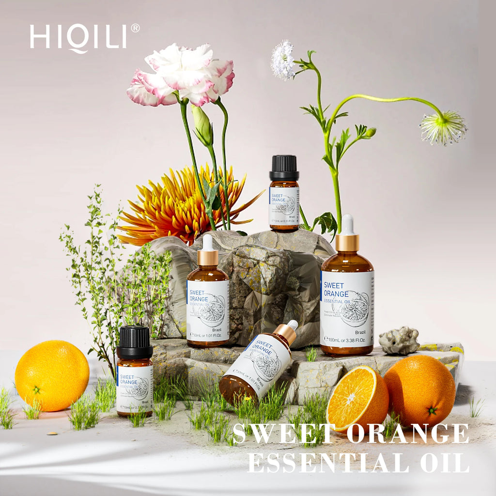 HIQILI 10ml/30ml/100ml Essential Oil With Dropper, Lemongrass/Basil/Rosemary/Camphor Tree/Oriole/Neroli，Diffuser/Humidifier