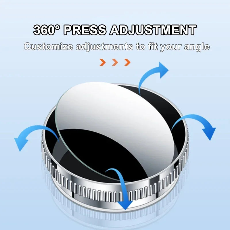 SEAMETAL 2pcs Wide Angle Car Blind Spot Mirrors 360 Adjustable Car Auxiliary Rearview Mirrors HD Suction Cup Small Round Mirror