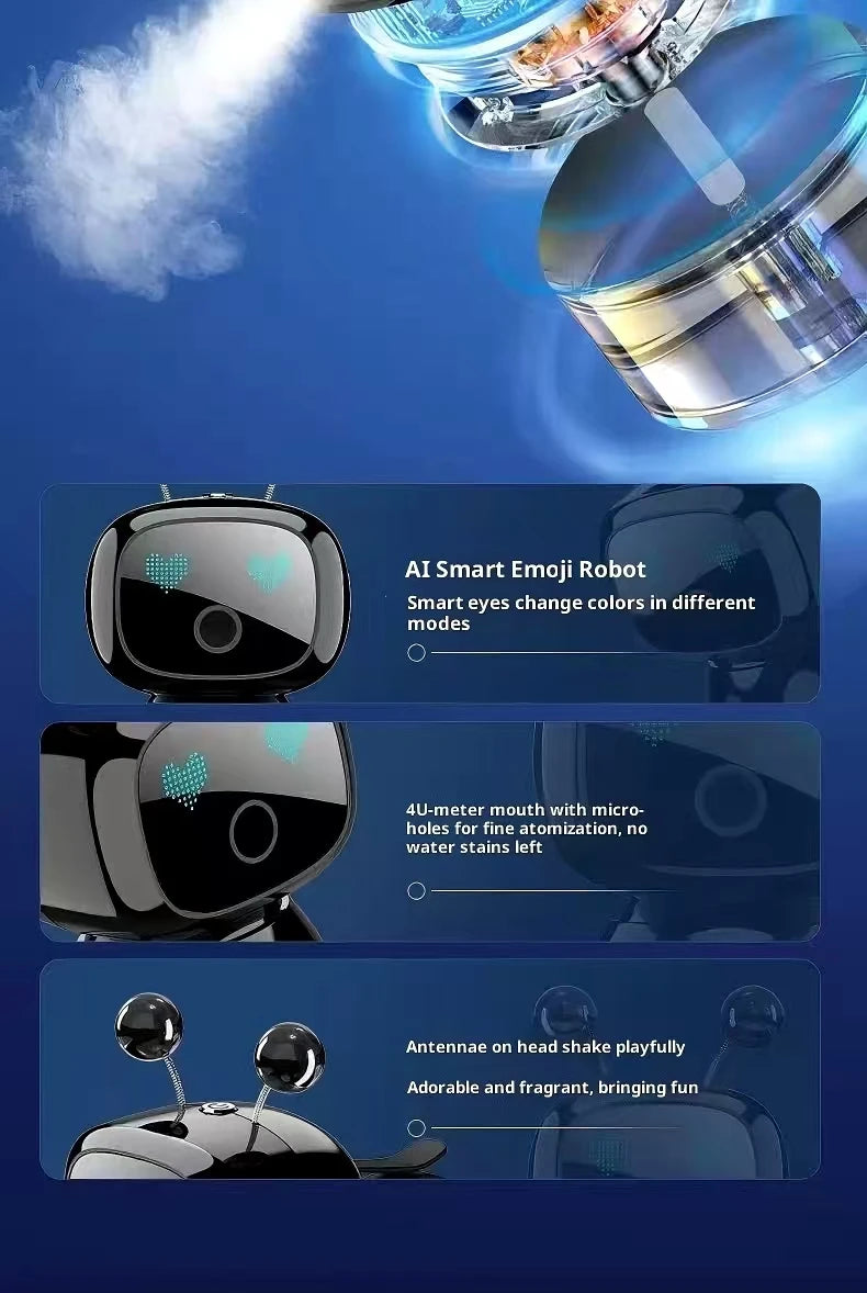 Smart Robot Car Air Vent Perfume Clip Auto On/Off with Car Start New Spring Summer Style Long Lasting Fragrance Odor Eliminator