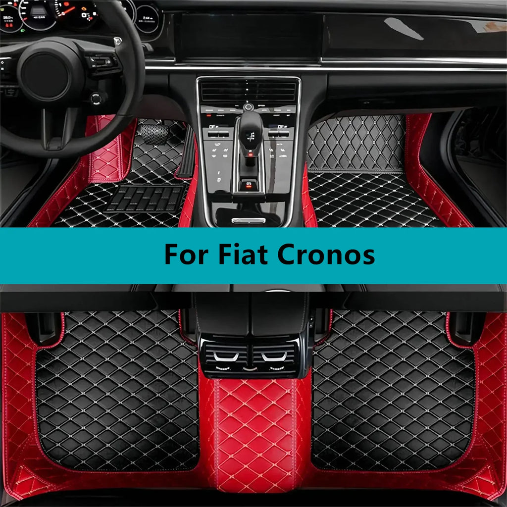 Custom Car Floor Mats For Fiat Cronos 2018 2019 2020 2021 2022 All Weather Waterproof Car Floor Mats