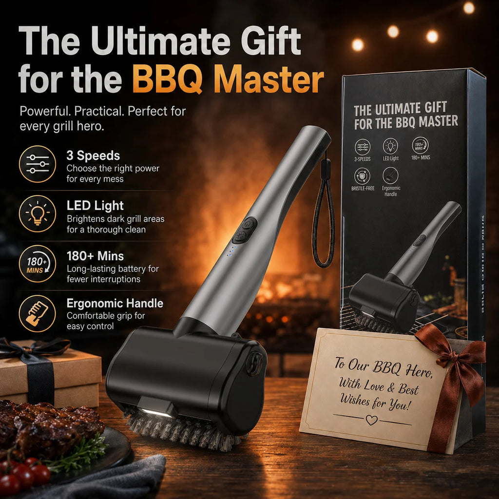 Electric Grill Brush, High Torque Grill Brush 3-Speed Modes，with 3 Brush Heads & Type-C Rechargeable for Barbecue Kitchen.