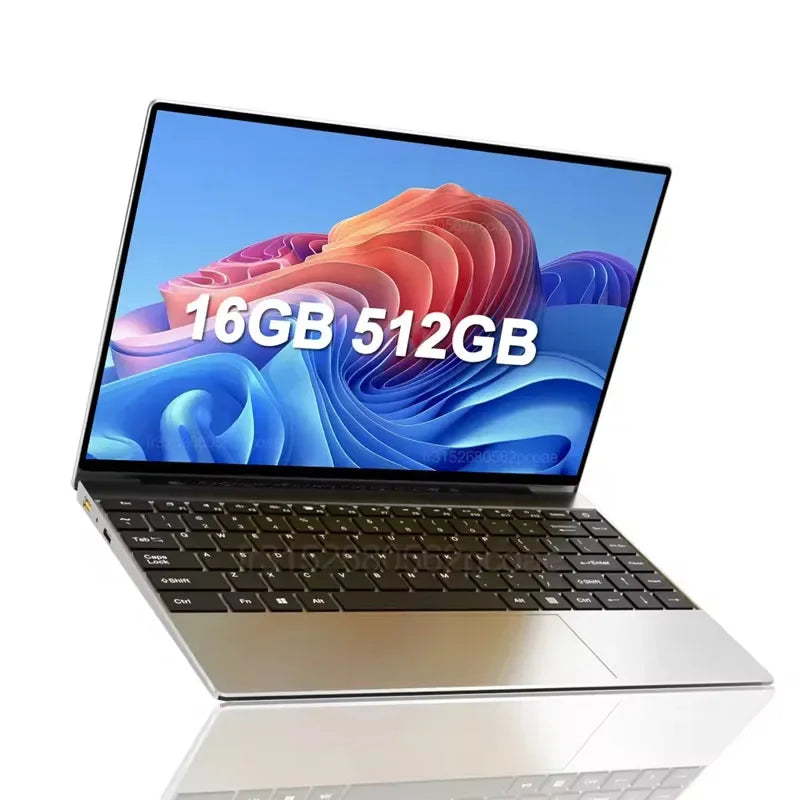 Ultra Slim Portable 14.1 Inch Win11 Notebook Intel 6500Y Premium Design 2TB SSD Daily Work Study Laptop