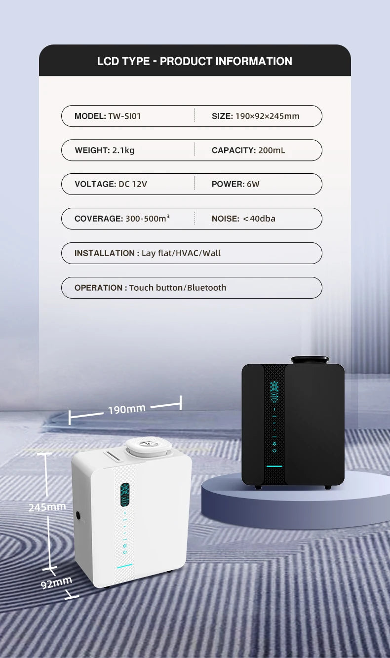 Namste 200ML Capacity Scent Air Machine Perfume Electric Aroma Diffuser Smell for Home Professional Flavoring Air Freshener Hvac