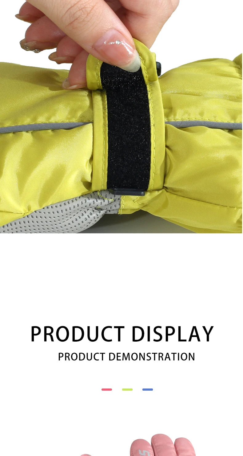 Men's AND WOMEN'S Professional Winter Warm Skiing Gloves, Warm Snow Gloves, Waterproof Motorcycle Gloves, Smile 506 Touch Screen