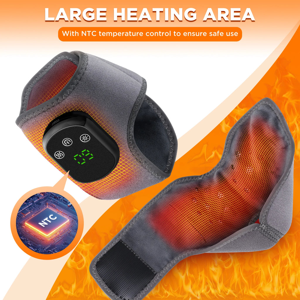 Electric Ankle Massager 5 Level Hot Compress Ankle Brace Relaxation Treatment Air Compression Foot Massager Relieving Achilles
