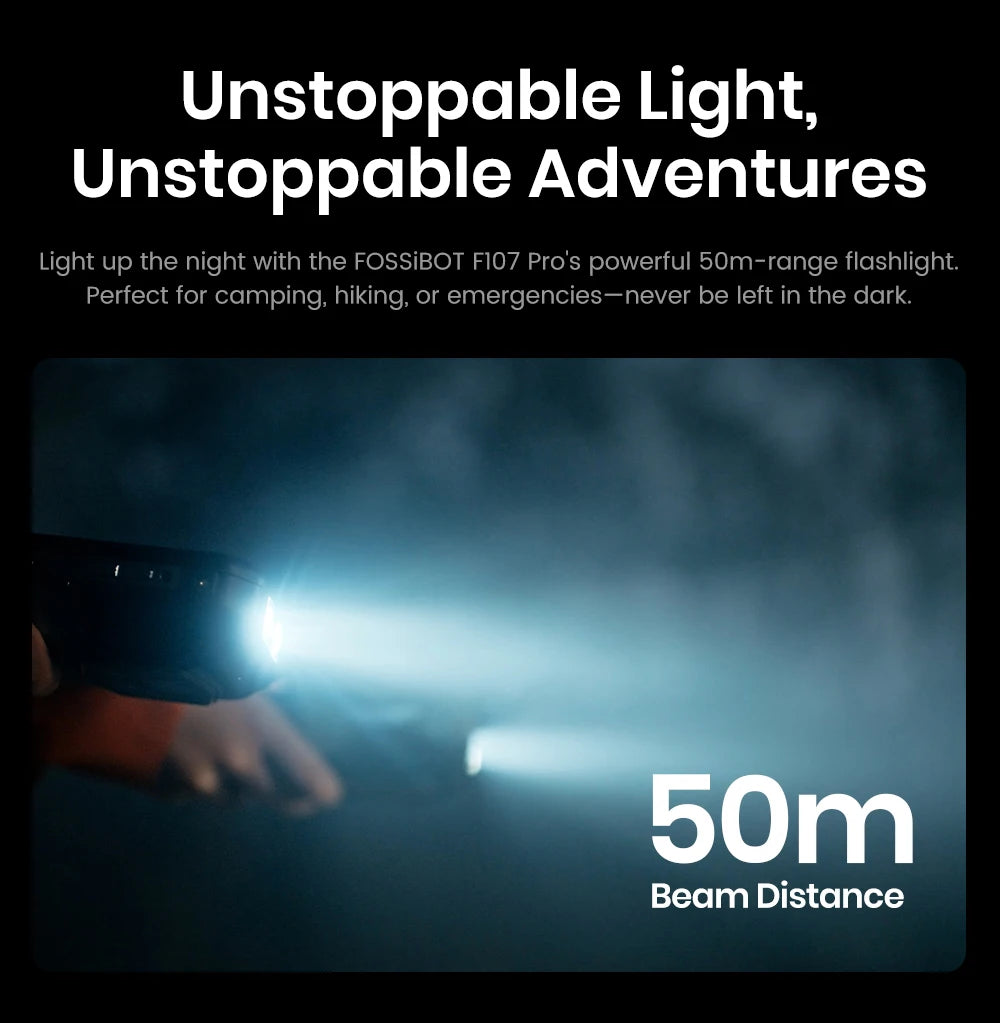 Fossibot Smartphone [F107 Pro 5G] 28000mAh 66W Rugged Mobile Phone 12GB RAM 512GB ROM Android 15 200MP+32MP NFC Dual Flashlights