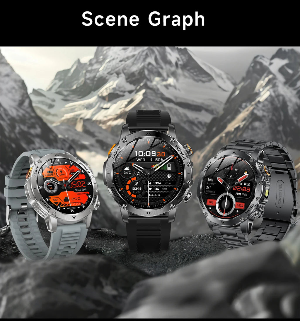 LIGE New GPS Outdoor Sports Smart Watch Men AMOLED Screen LED Flashlight Heart rate Waterproof Bluetooth Call 1000mAh Smartwatch