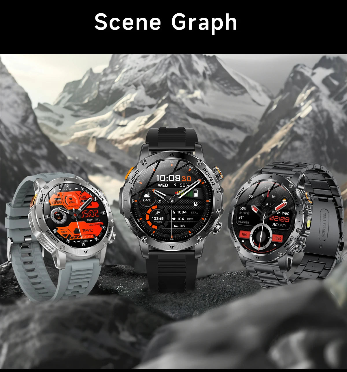 LIGE New GPS Outdoor Sports Smart Watch Men AMOLED Screen LED Flashlight Heart rate Waterproof Bluetooth Call 1000mAh Smartwatch