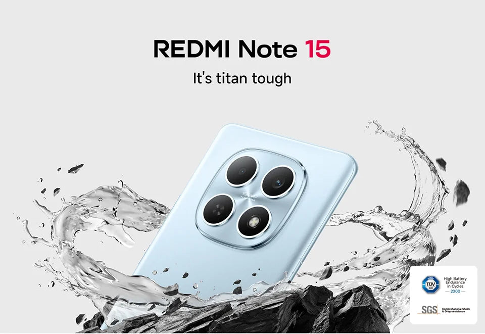 Global Version Redmi Note 15 4G Smartphone 6000mAh 33W Battery 108MP Dual Camera 6.77" AMOLED 120Hz Display Xiaomi Cellphone