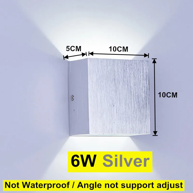 6W 12W Waterproof AC85-265V Surface Mounted LED Wall Light Modern Nordic Luminaire Indoor Wall Lamps Living Room Porch Outdoor