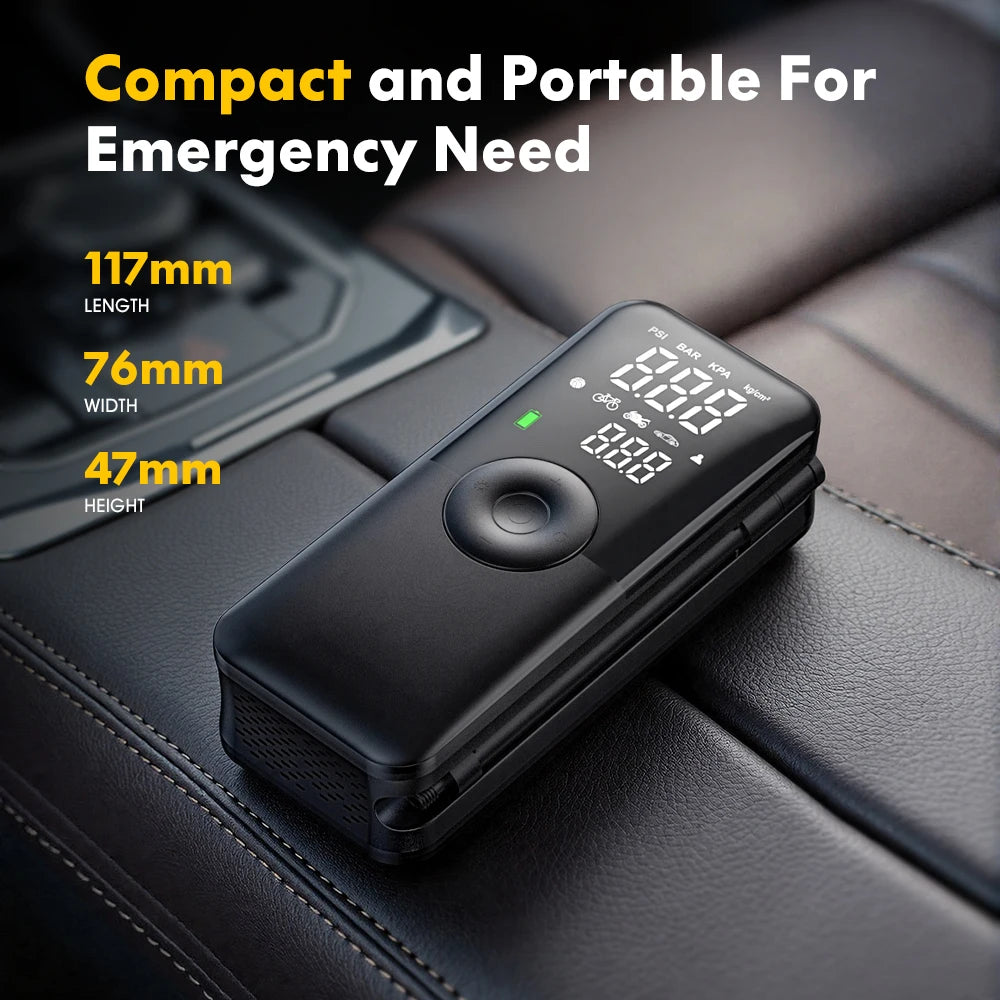 CARSUN Rechargeable Tire Inflator Digital Cordless Car Tyre Inflator For Motocycle Bicycle Balls Portable Compressor Air Pump