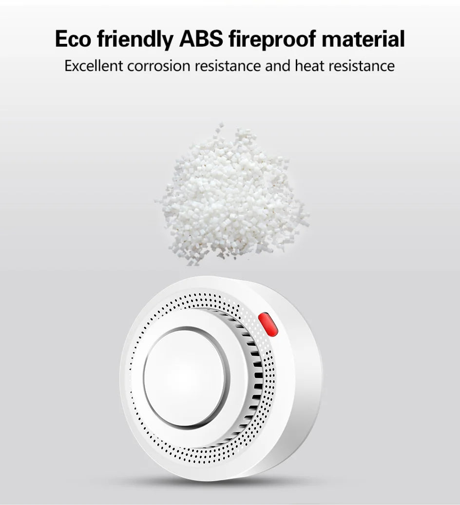 360° Comprehensive Detection, Tuya Smart WiFi Smoke Detector, Remote Monitoring Of Home Safety, Compatible With Alexa And Google