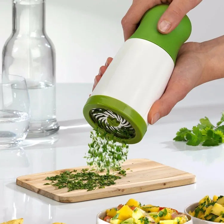 Manual Herb Grinder Spice Mill Parsley Shredder Chopper Vegetable Cutter Coriander Mincer Chili and Cilantro Kitchen Gaget