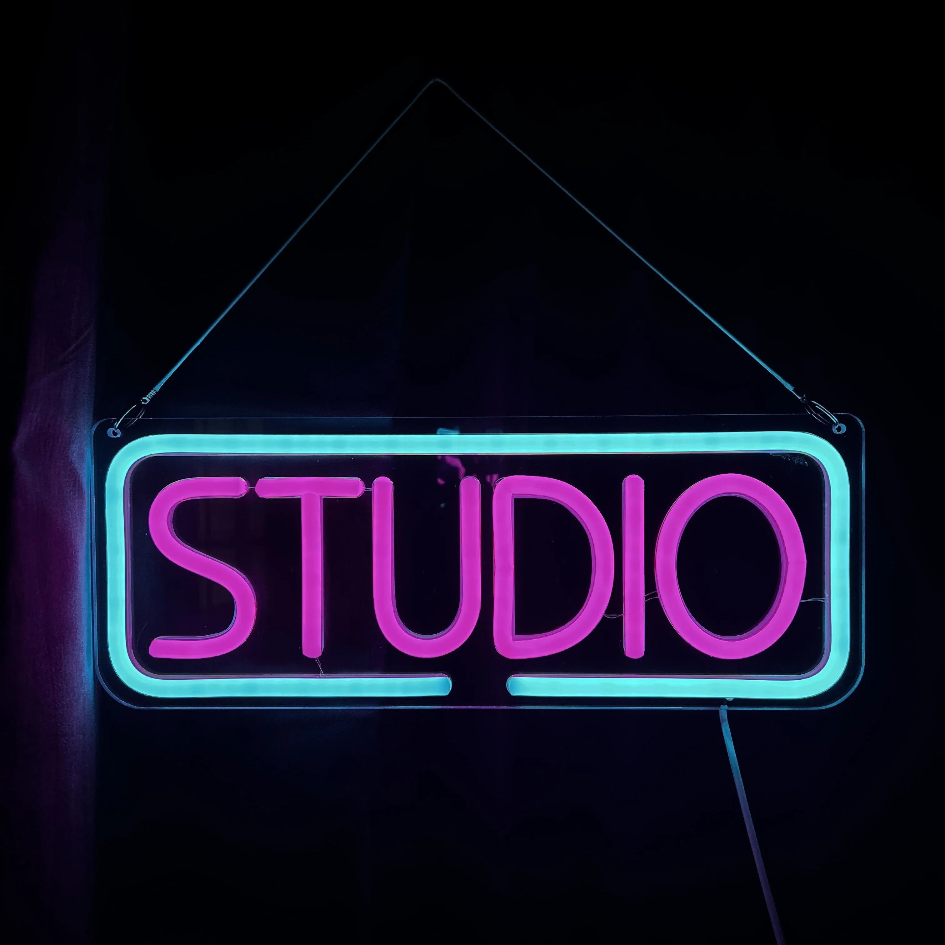 Studio Neon Sign LED Letter Neon USB Powered Dimmable for Music Studio Club Home Party Wall Art Decor