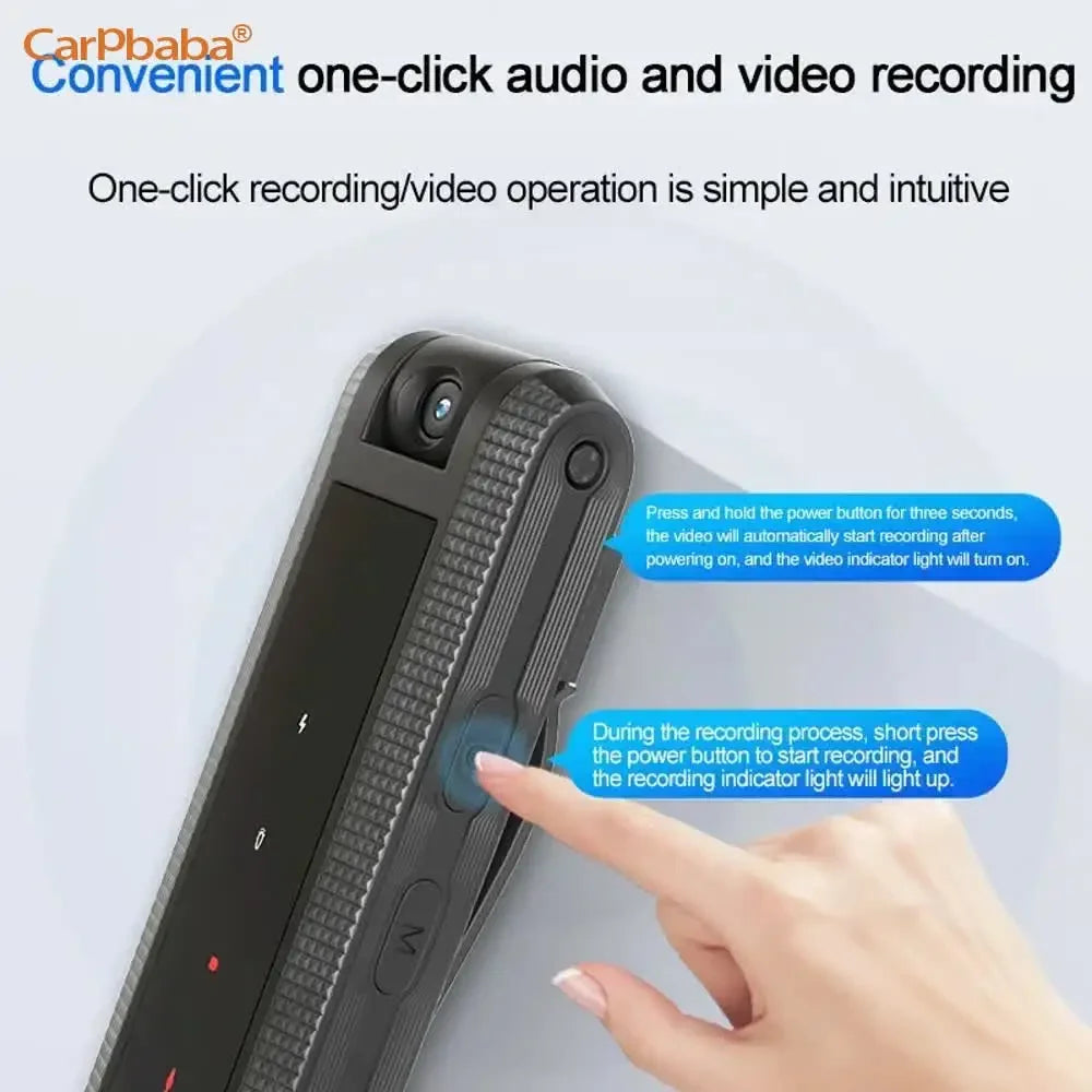 Carpbaba C2S Mini Body Camera 1080P HD DV Professional Bodycam Digital Voice Video Recorder Small Micro Sound Recording Device