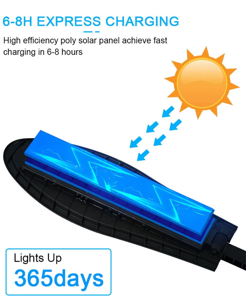 Solar Street Light Super Bright Outdoor Waterproof 168LED Lamp Motion Sensor 3 Modes Lighting Remote Control For Garden Gard