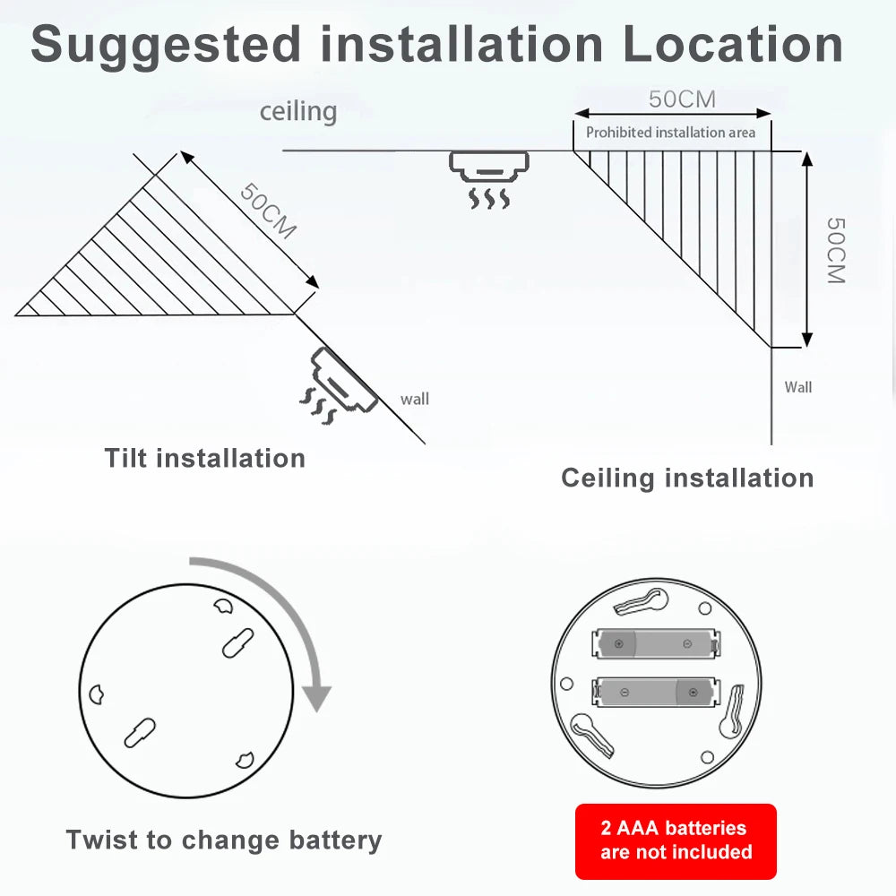 WiFi Smoke Sensor Tuya Smoke Detector Photoelectric Sensor Fire Alarm Home Kitchen Security System Work With Smart Life APP
