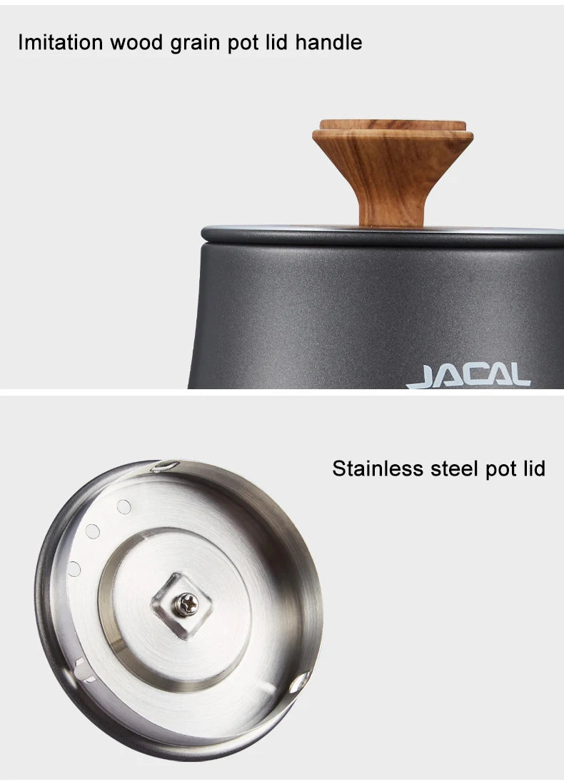 1.0L Electric Kettle Retro Gooseneck Hand Brewed Coffee Pot Slender Mouth Teapot Stainless Steel Liner Kettle with thermometer
