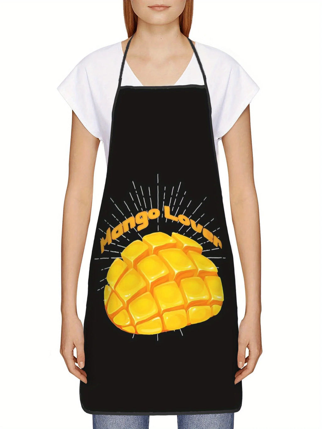 Mango Lover Retro Mango Print Apron - Adjustable Chef Apron with Mango Fruit, Unisex Cooking Apron for & Men, for & Use