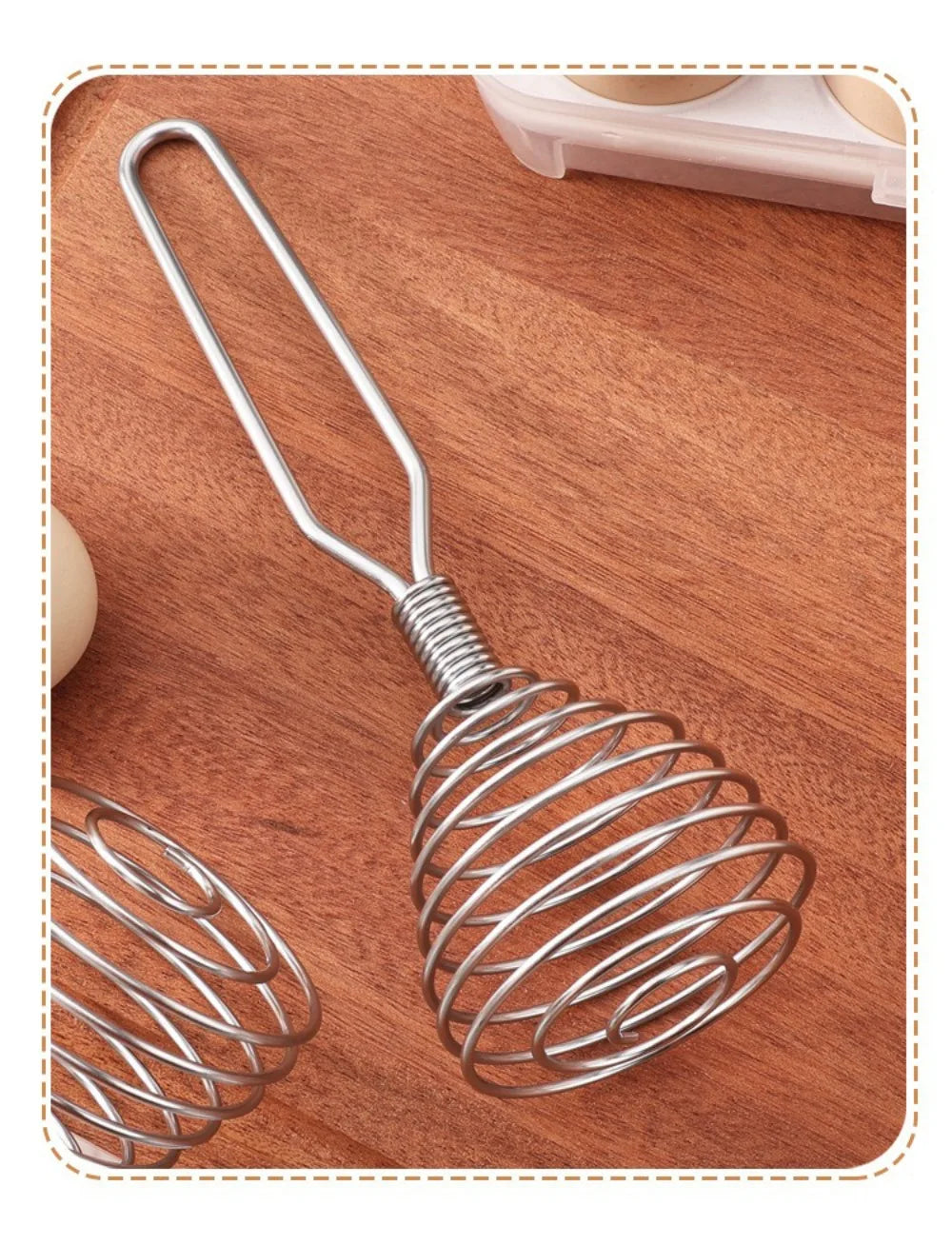New Stainless Steel Manual Press Type Egg Beater Creative Honey Spoon Mixer Milk Jam Stirring Spoon Kitchen Baking Cooking Tools