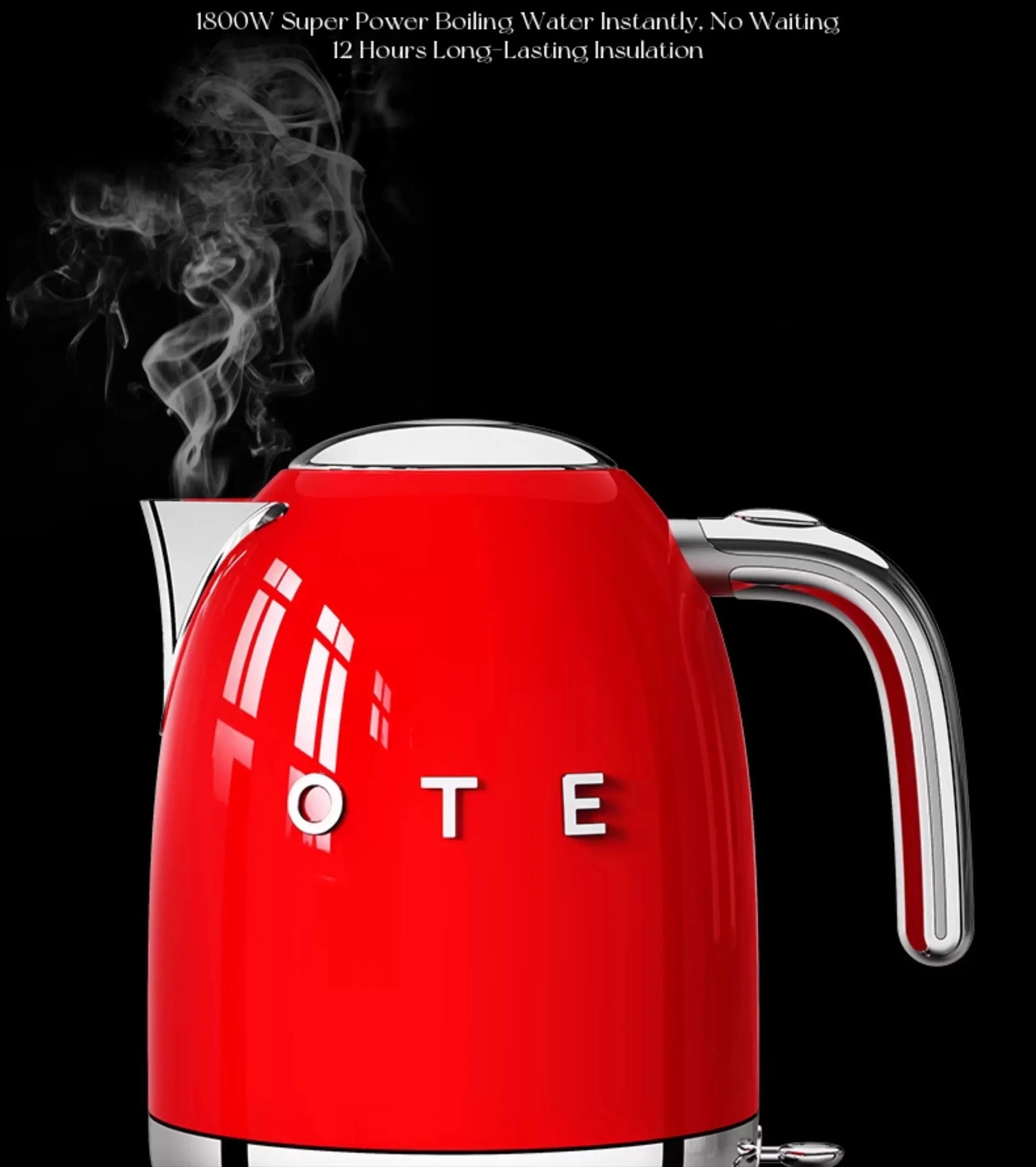 0.8L Pink Automatic power Off 316Stainless Steel Electric Kettle Water Boiler Strix Thermostat Heat-proof