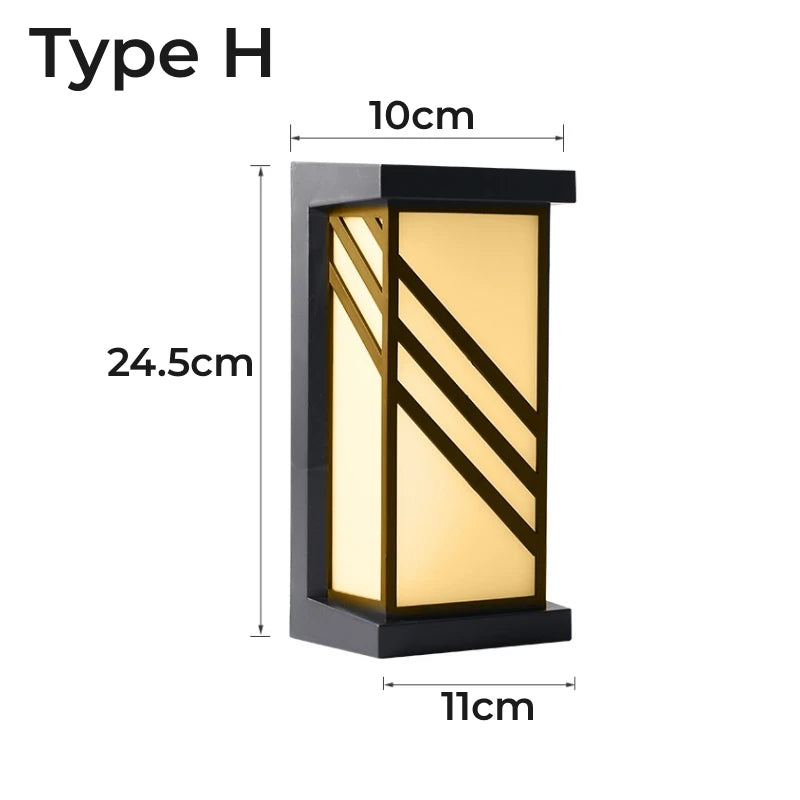 12W/18W LED Outdoor Wall Lamp Plastic/Aluminum Front Door Waterproof IP65 Sconce Garden Patio Terrace Home Wall Lighting Fixture