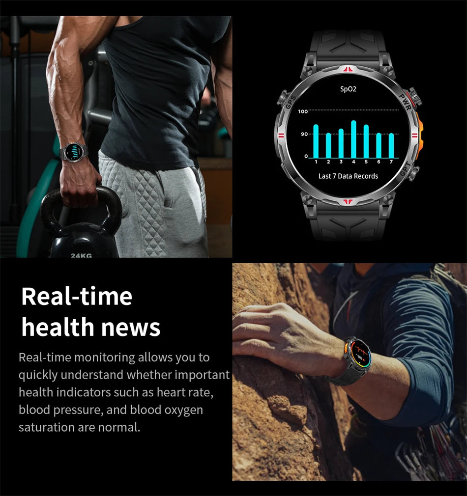 2025 New Professional GPS Sports Smart Watch Outdoor RIDE Run GPS track Swim Watchs Compass Altimeter 5ATM Sports Bracelets Men