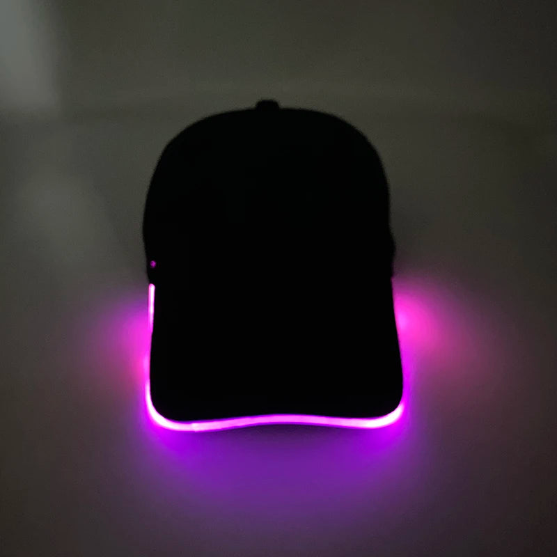 LED Light up Baseball Hat Flashing Glow Rave Party Cap luminous hat for Women Men Hip-hop Club Purim festival parade Supplies