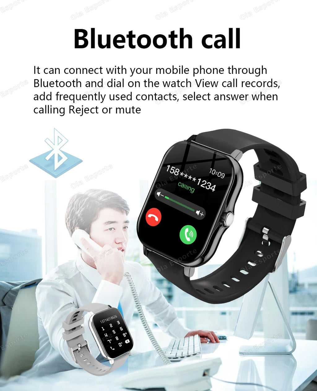 20226 New 1.83-inch Smartwatch Call Notifications Sleep Monitoring Activity Tracking Smart Watch Compatible with Android and iOS