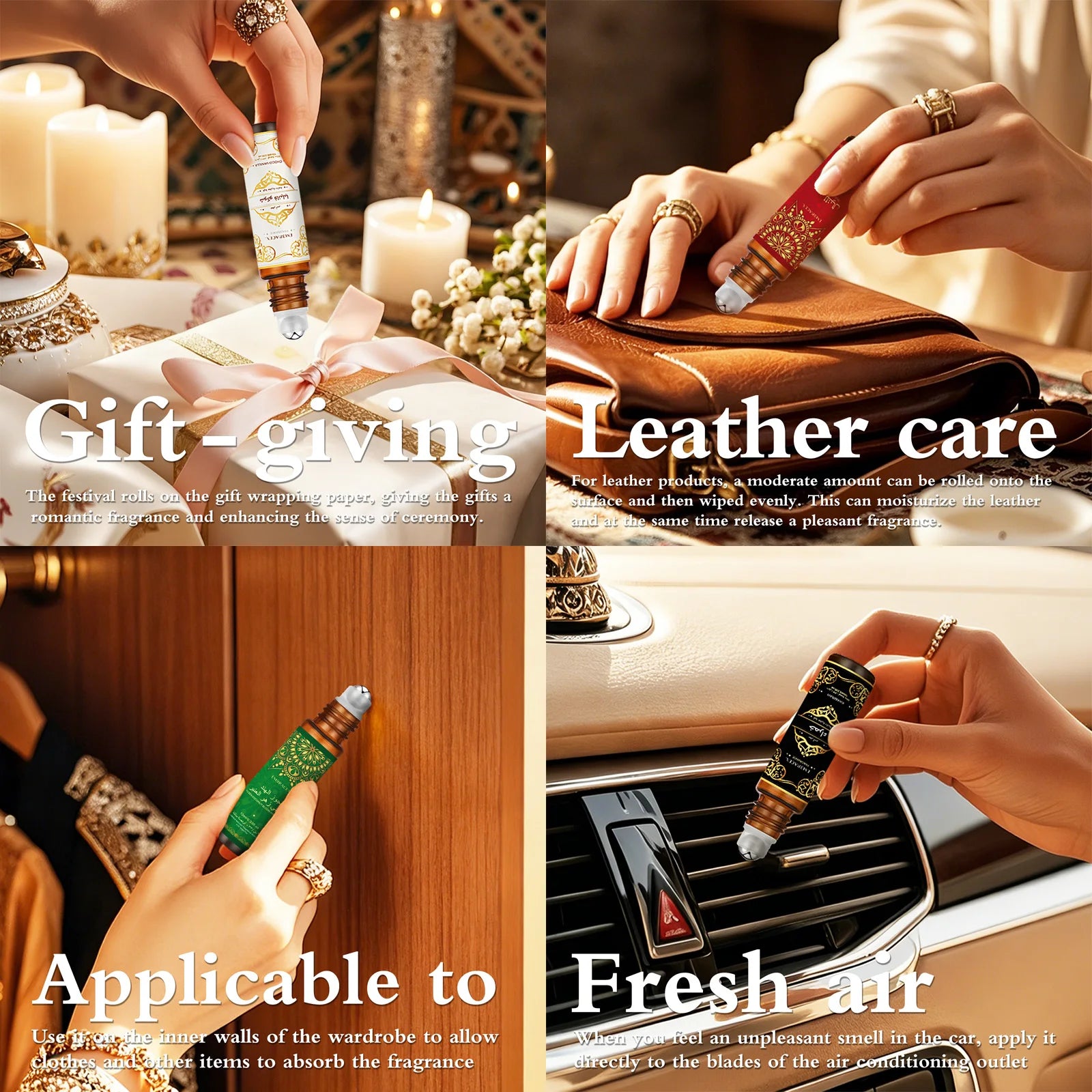 8PC/1PC 10ml Roller Essential Oils Eid al-Fitr Gift  Humidifier Six Long Lasting Scents