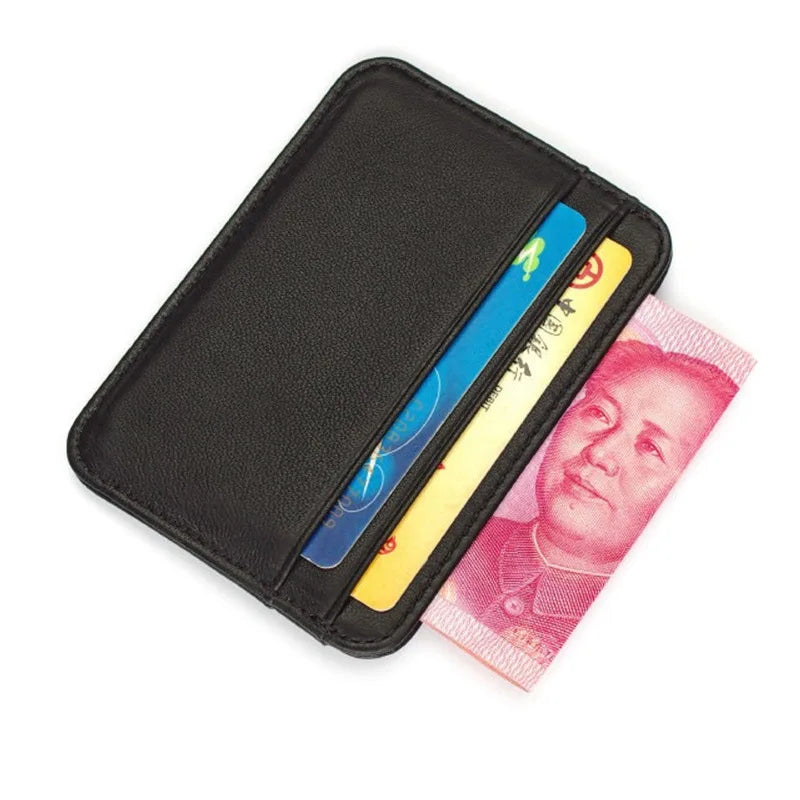 Real Leather Credit Card Holder Luxury Card Wallet Business Cardholder Slim Thin Small Wallet Sheepskin Card Bag for Men Women