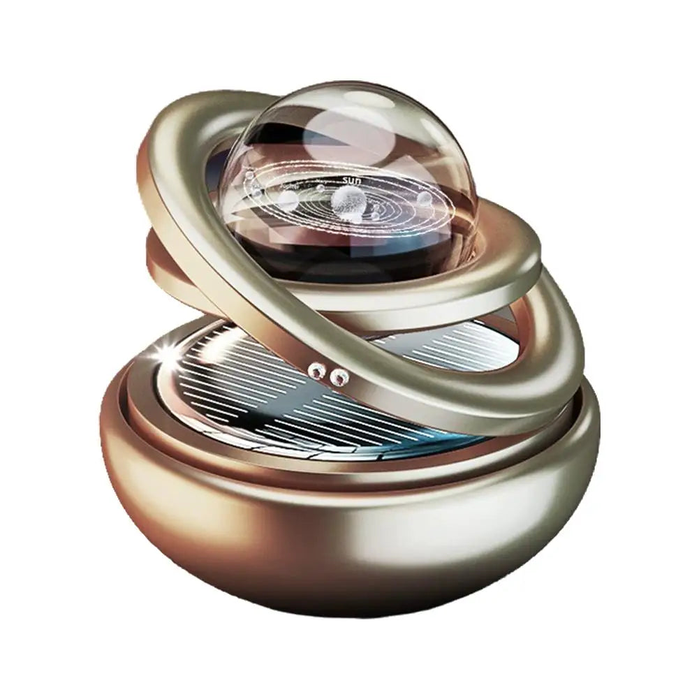 Car Solar Aromatherapy Ornaments Double Suspended Crystal Ball Rotating Aromatherapy Perfume For Home Car  Decor
