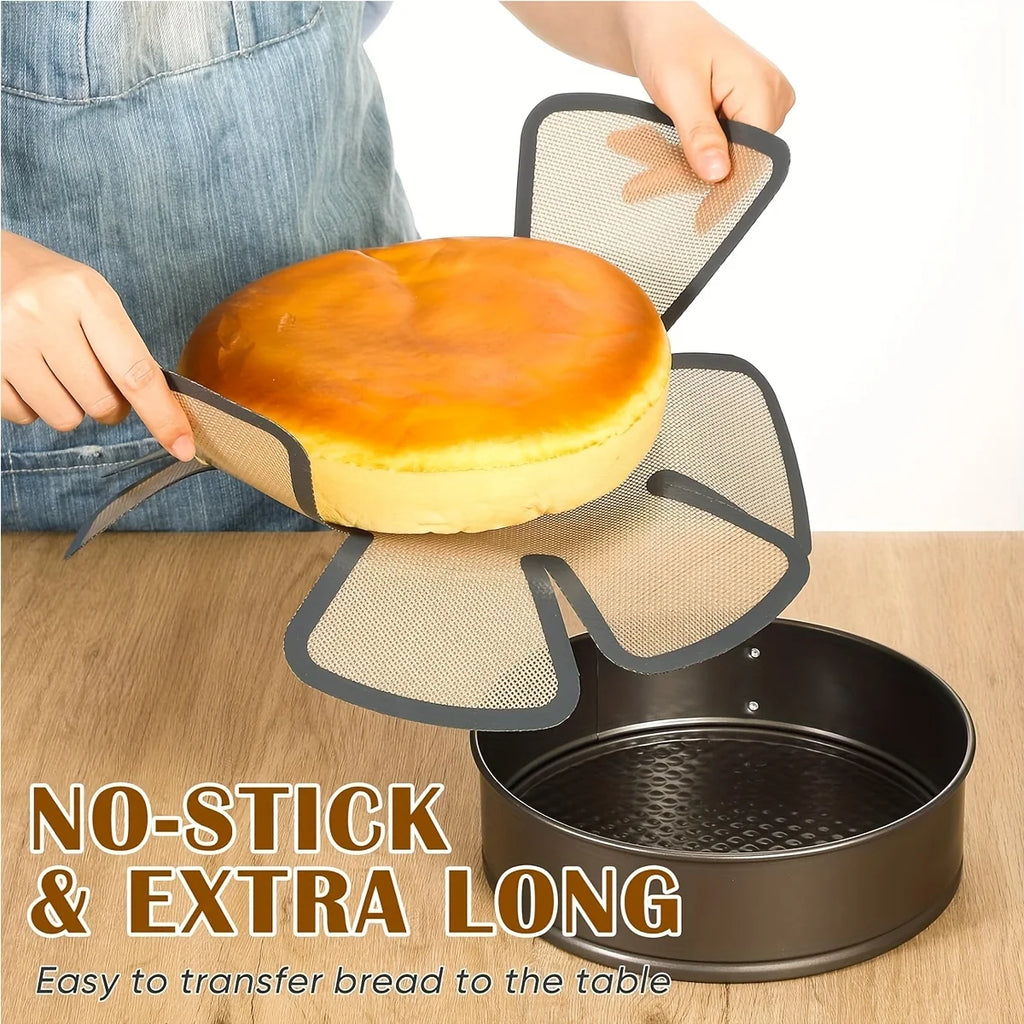 1pc Extended Silicone Bread Pan Liner for Baking, Reusable Food-Safe Bread Pan Mat with Safety Edge and Handle, Non-Stick