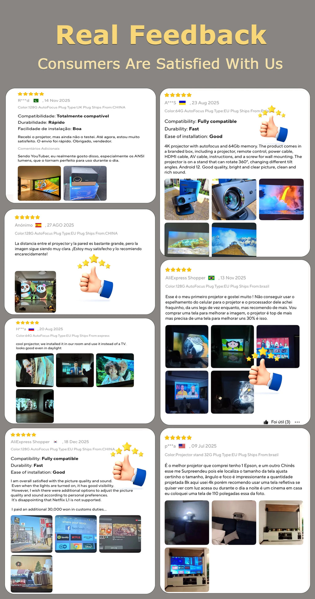 XIWBSY 4000ANSI Google TV Projector 4K Android 14.0 Sealed Optical Projector 52000Lumens WiFi6 Projector Google Voice Assistant
