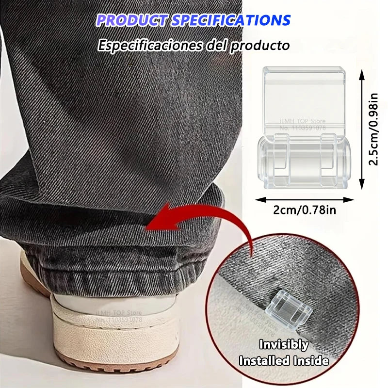 4~10PCS Invisible Leg Shortening Clip, Non-Slip Pants Edge Clip, Quick Fix Hem Clip, Hidden Pants Adjuster, Sewing Accessories