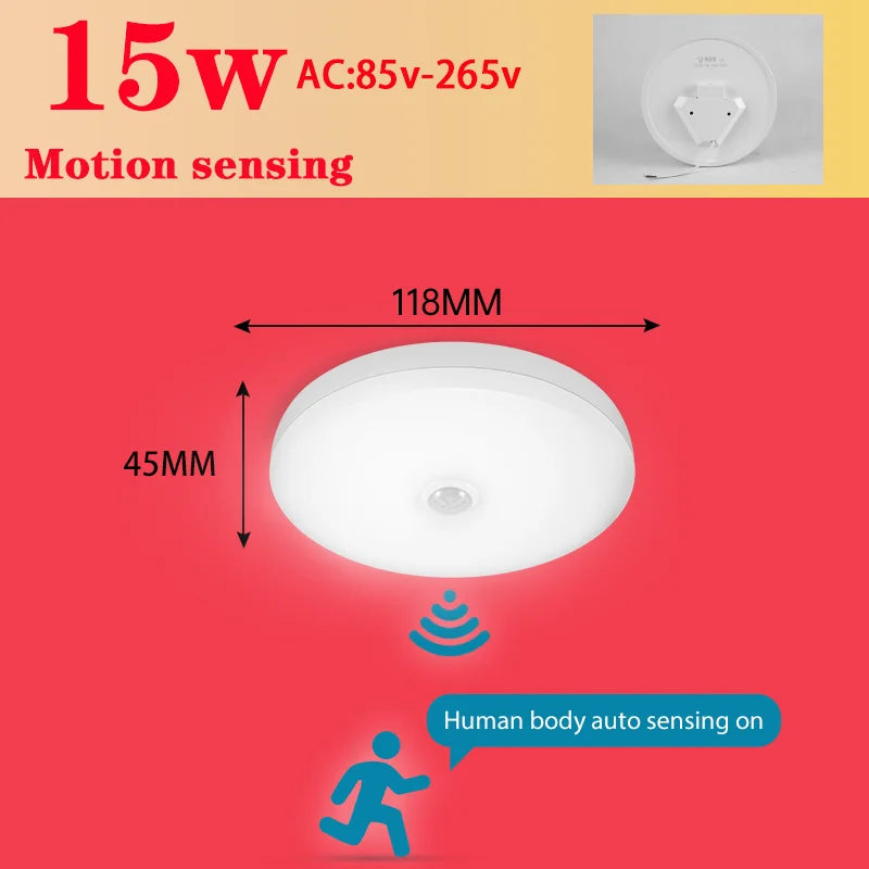 220V PIR Motion Sensor Ceiling Lamp 110V 220V Motion Detector Modern Ceiling Lighting For Corridor Garage Stair Balcony