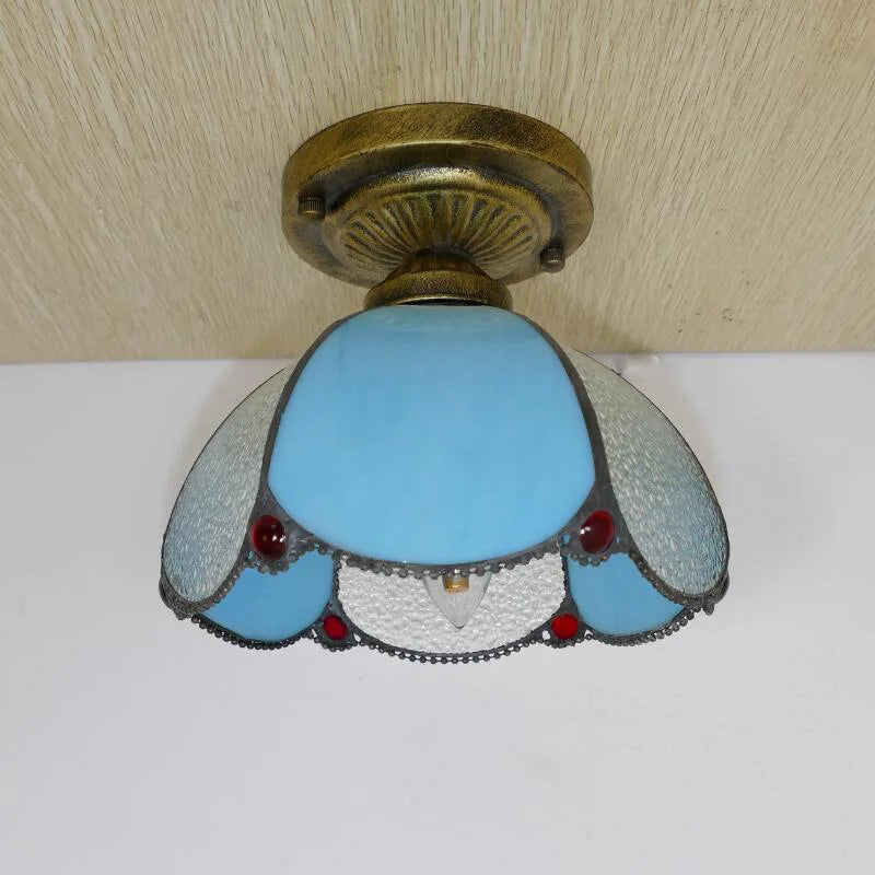 Tiffany Small Living Room Warm Bedroom Ceiling Lamp Modern Simple Living Room Lamps Creative Color Dining Room Lights