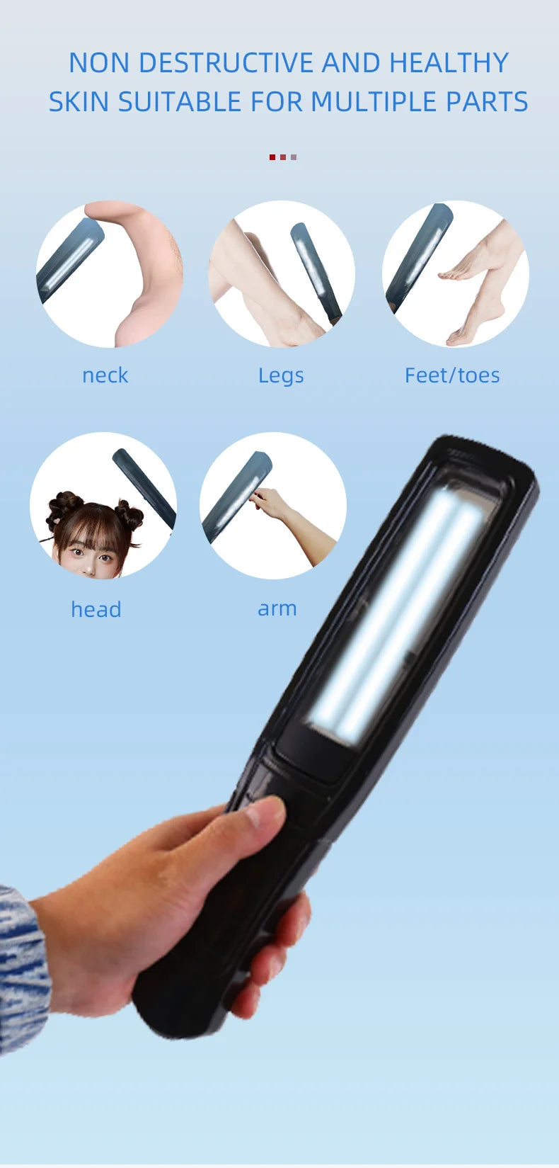 Home Use Psoriasis Equipment 308nm UV Lamps Phototherapy Medical Device UvbTreatment Light For Vitiligo