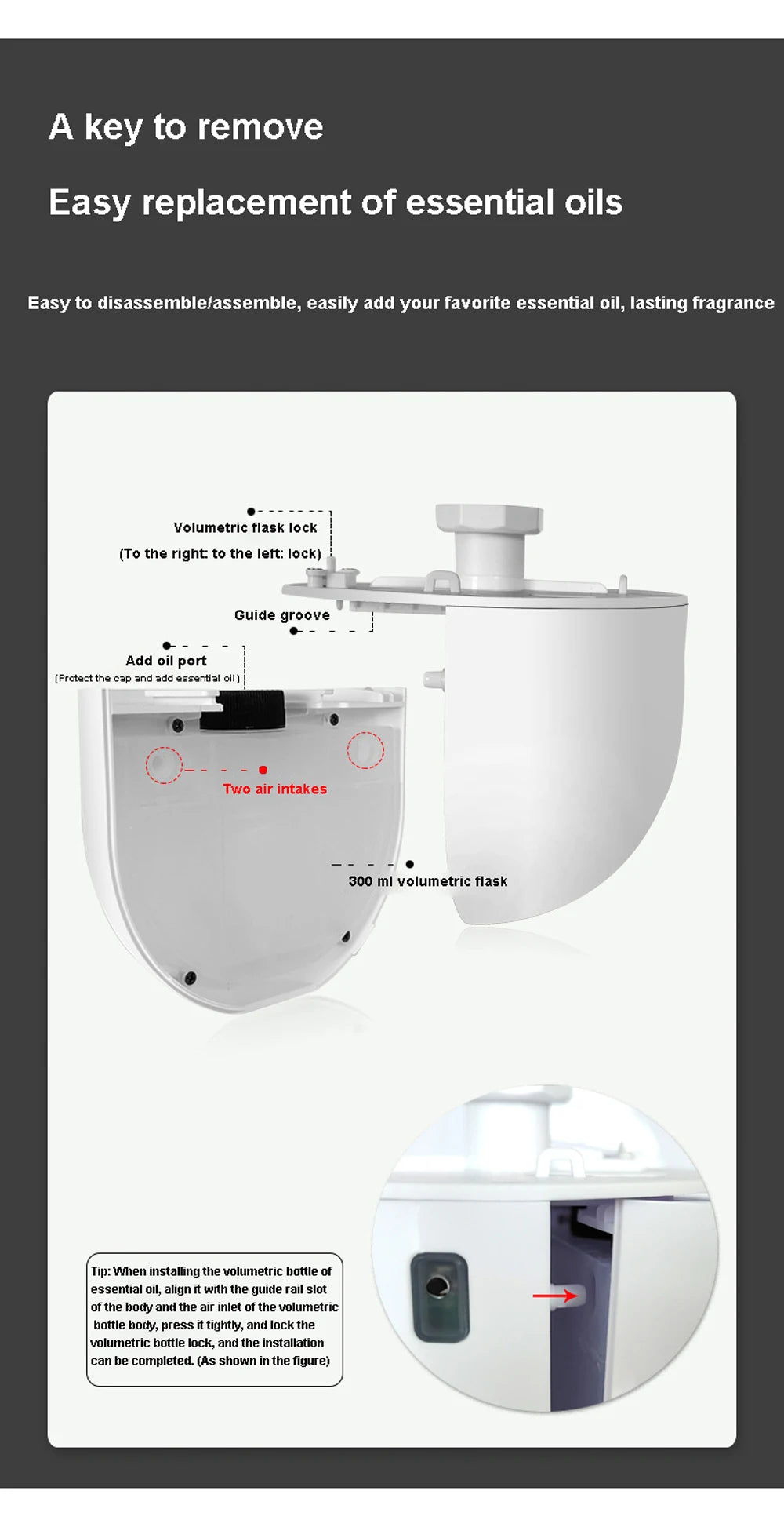 500m³ Room Fragrance Diffuser Essential Oil Aroma Diffuser For Ceiling Home Scent Device Aromatherapy Machine Smart APP Control