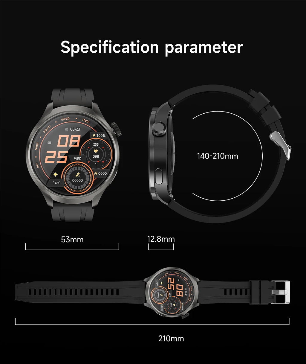1.85-inch HD Sapphire Glass Smart Watch Men's GPS Movement Track NFC Bluetooth Call  Lingdong Island Health Detection Smartwatch
