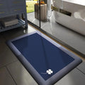 Flannel Thickened Absorbent Bathroom Floor Mat Printed Toilet Non-slip Foot Mat Bedroom Square Carpet Entrance Mat