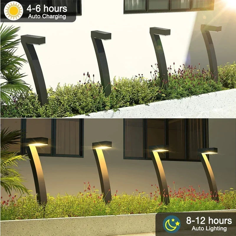 4/8Pcs 6pcs Solar Pathway Lights Outdoo IP65 Waterproof Lawn Light Solar Landscape Lighting  Walkway Patio Driveway Yard Decor