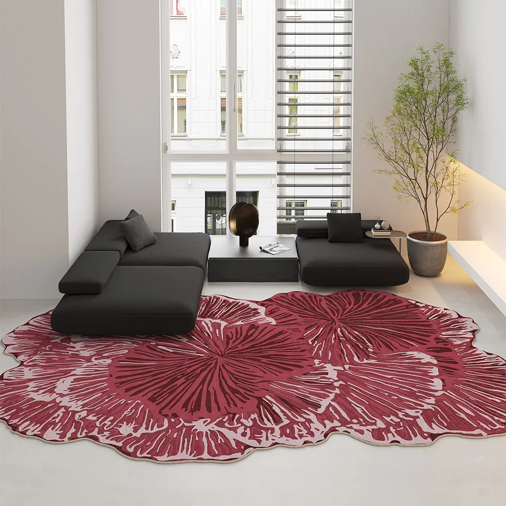 Irregular Shape Bedroom Decor Carpet Large Area  Carpets for Living Room Thickend Plush Lounge Rug Fluffy Soft Bedside Floor Mat