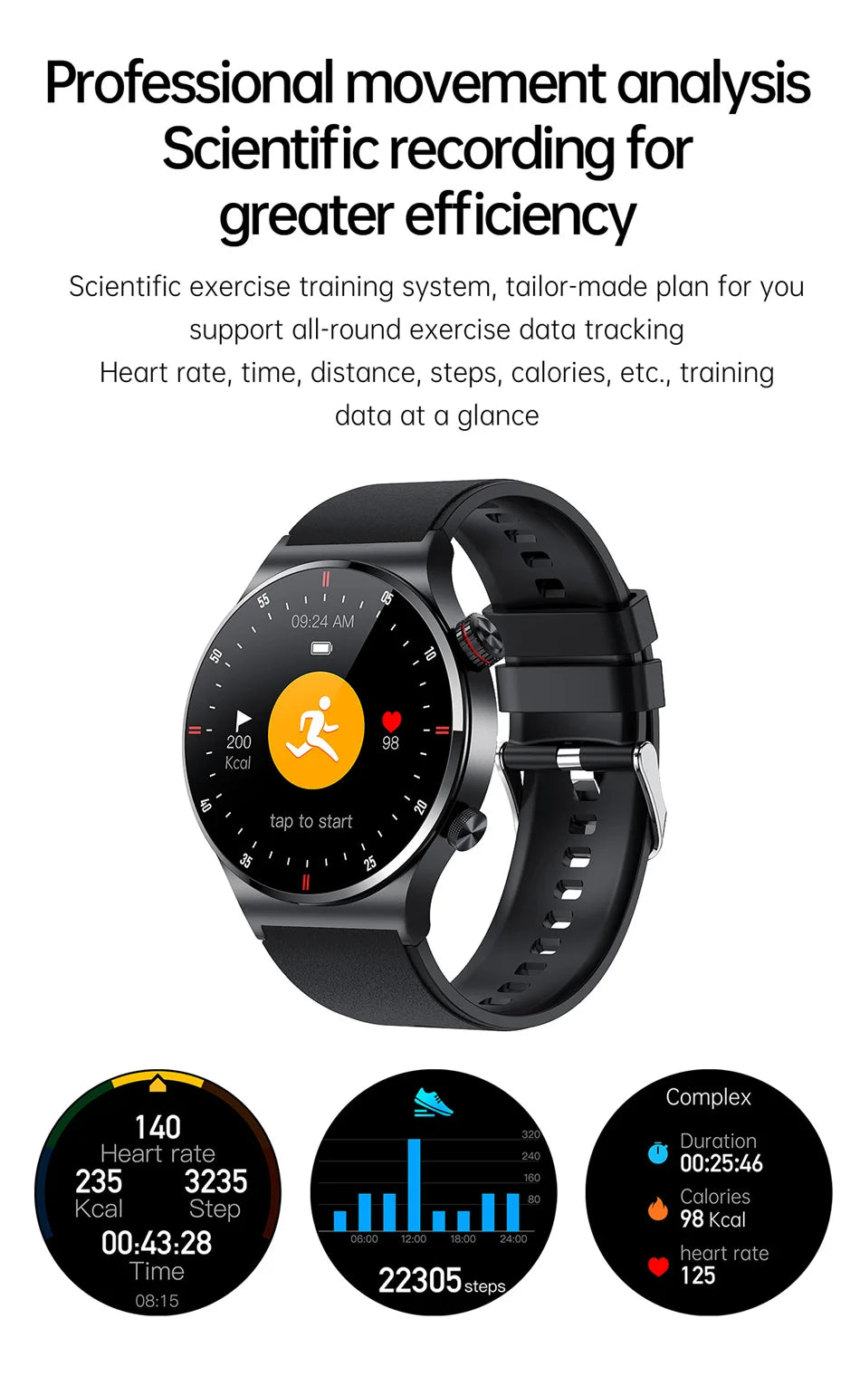 2026 Fashion Smartwatch HD Touch Heart Rate Bluetooth Call Sleep Monitoring NFC Weather Sport Mode Smart Watch For Android IOS