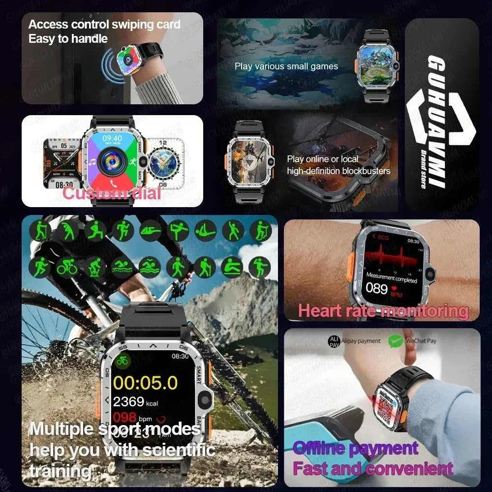 PGD Android Smart Watch Men GPS 16G/64G ROM Storage HD Dual Camera 4G 5G SIM WIFI Wireless Fast Internet Access Watch