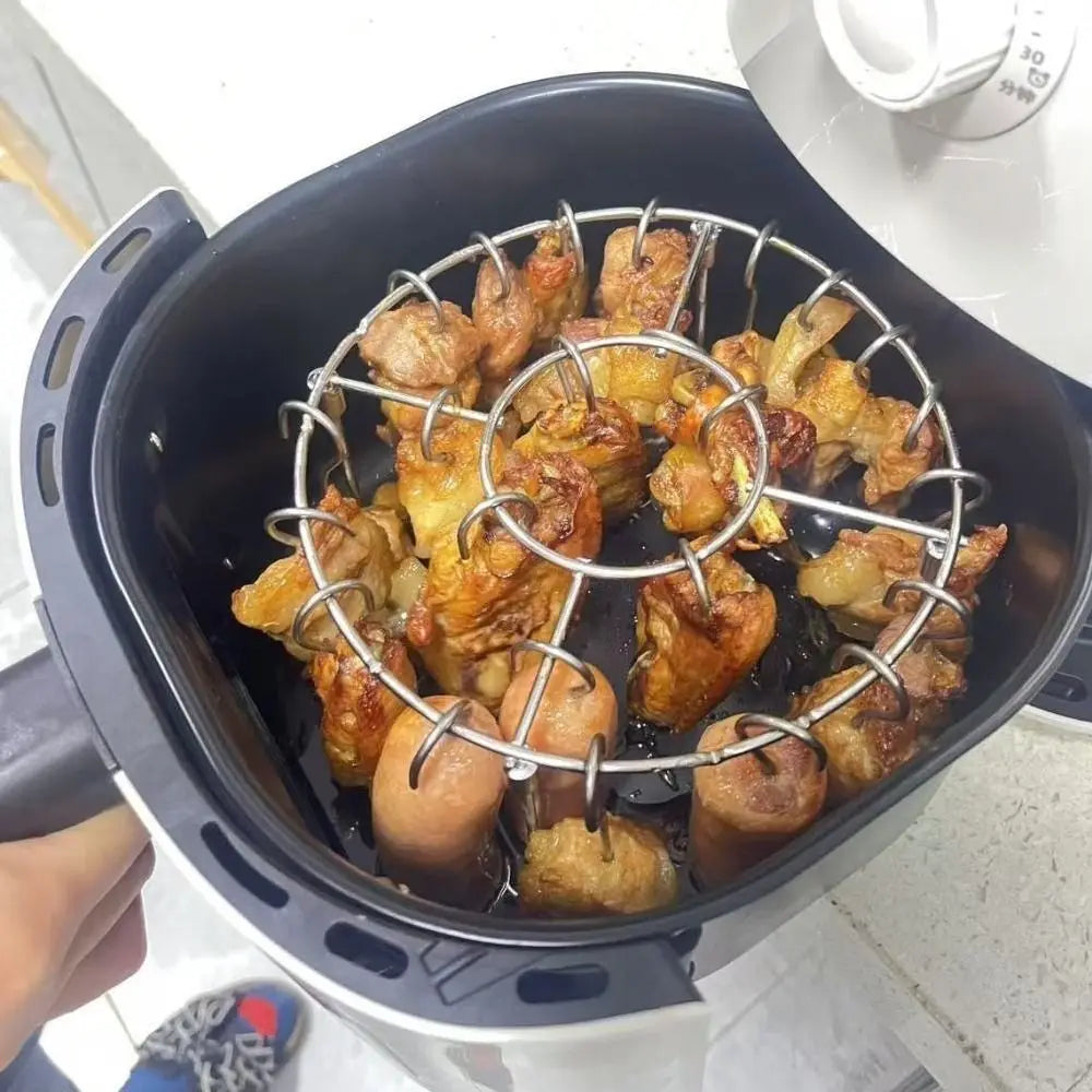 Stainless Steel Vertical Grill Rack Detachable String Grill Vertical Barbecue Skewer Bracket 12/24/49 Skewer Holder