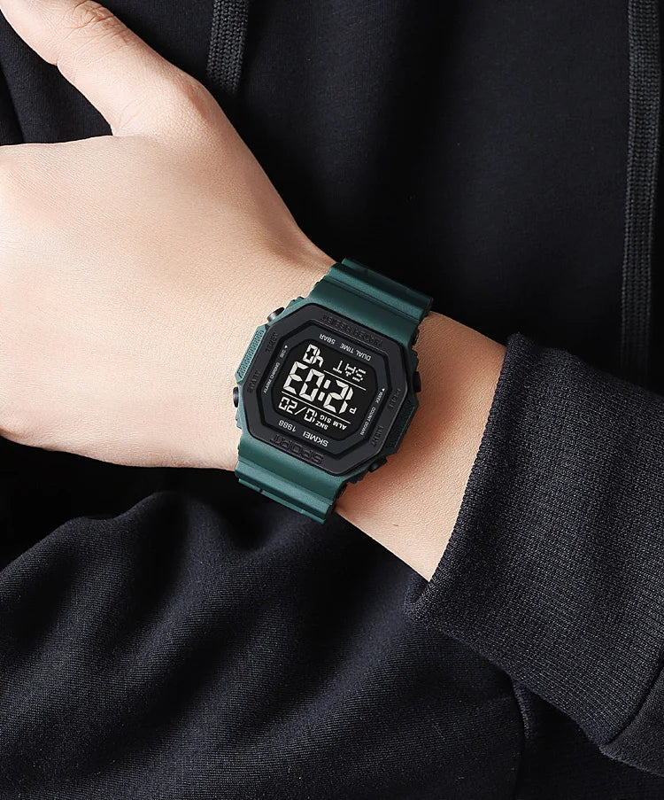SKMEI 1988 Chrono Men Watch Luxury Brand Sport Watch Electronic Digital Male Wrist Clock Man 50M Waterproof Men's Watches 1988
